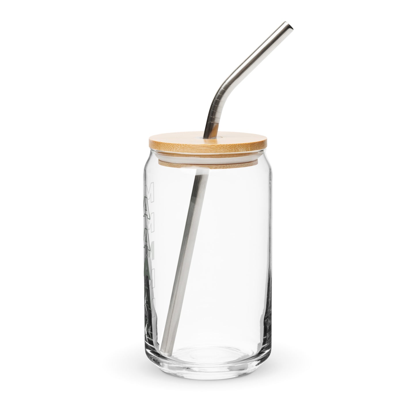 Mama Can-Shaped Glass + Lid